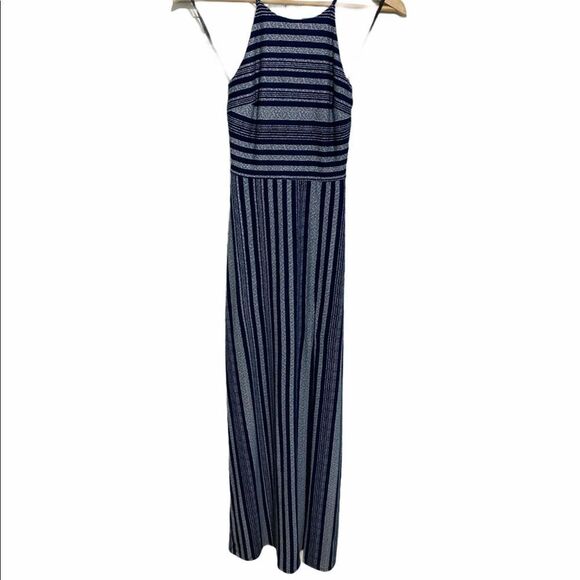 BCX Striped Sleeveless Slit Maxi Dress Blue XS - Picture 2 of 12